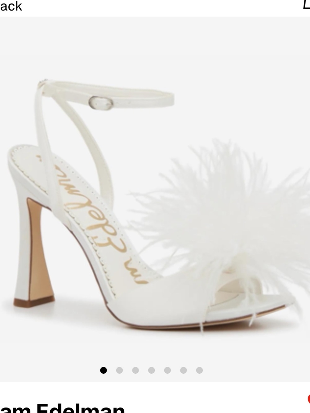 Sam Edelman White feather heels